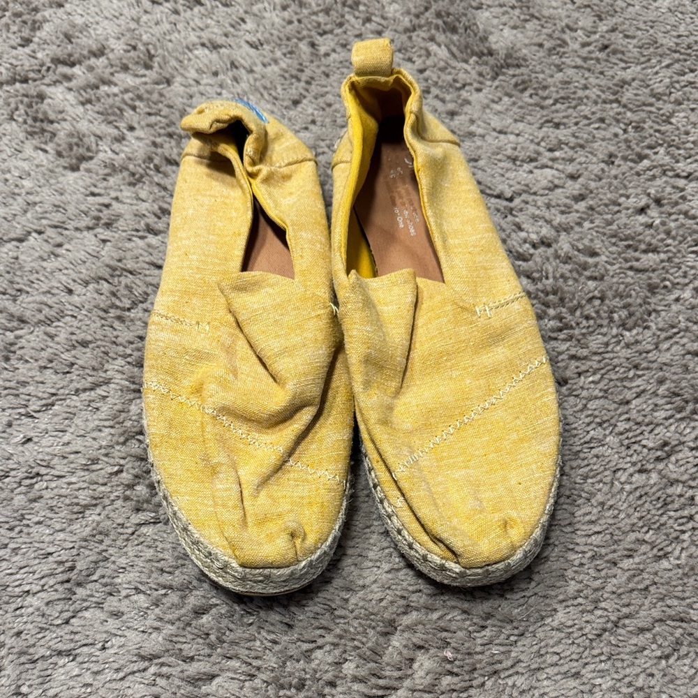 Toms Yellow Casual Slip-Ons